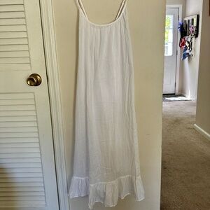 NWOT J.Crew Women's White Spaghetti Strap Cover-up/Slip Dress - Size XXS